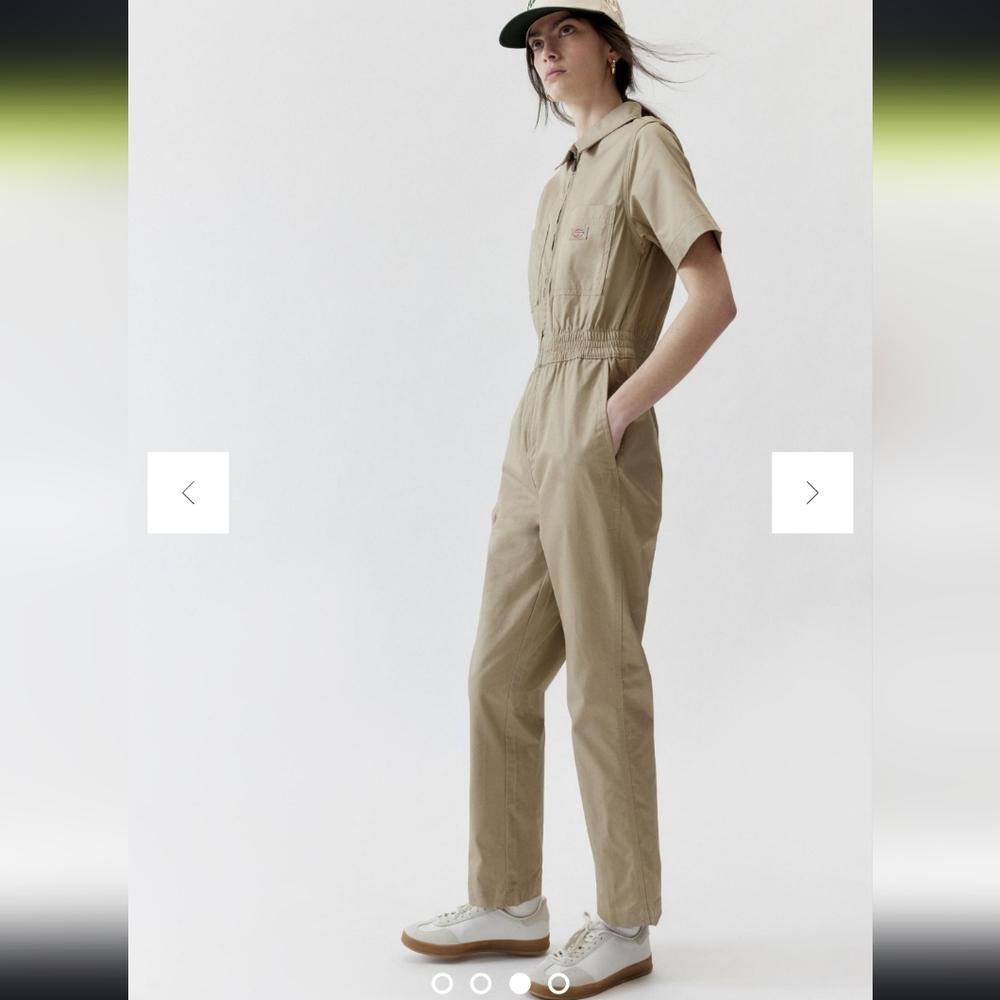 Dickies valle coverall jumpsuit khaki urban outfitters